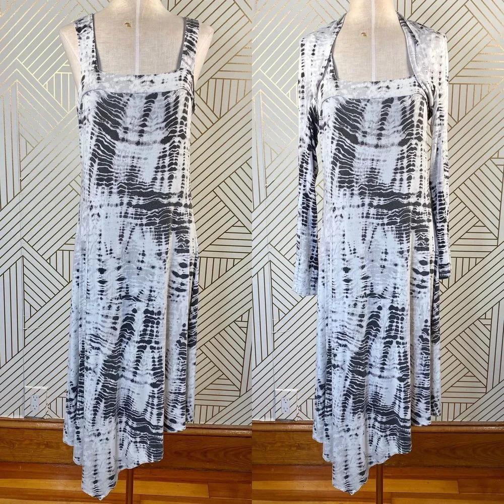 Bryn Walker Tie Dye Amaia Dress w/ Matching Shrug